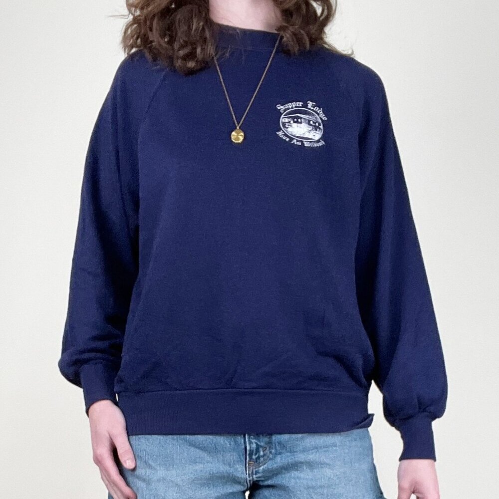 Vintage 90s English Countryside Light Oversized Sweater Top Sweatshirt Cabincore